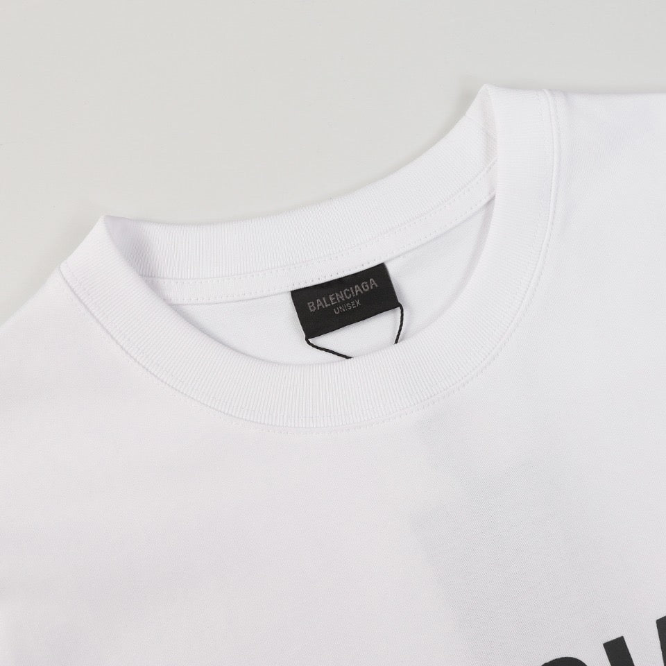BALENCIAGA 24SS Imported Kornit Direct-to-Garment Print T-Shirt (XS–L)