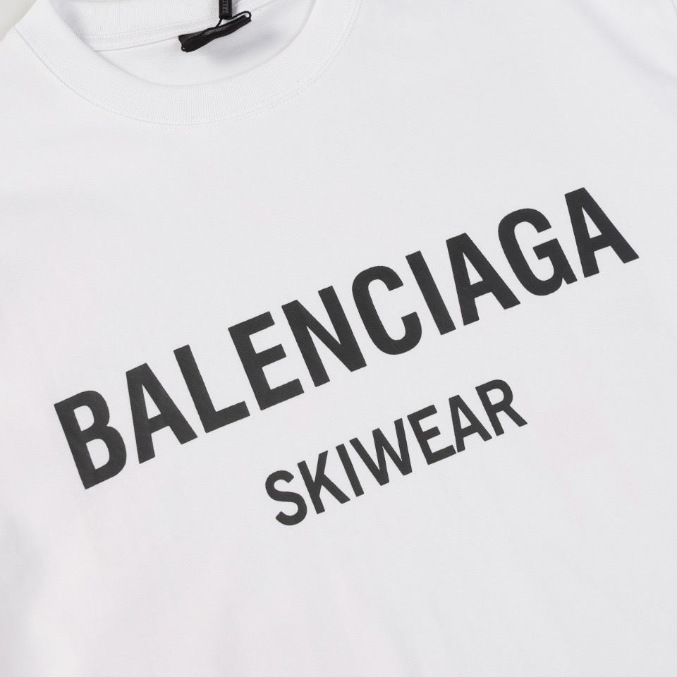 BALENCIAGA 24SS Imported Kornit Direct-to-Garment Print T-Shirt (XS–L)