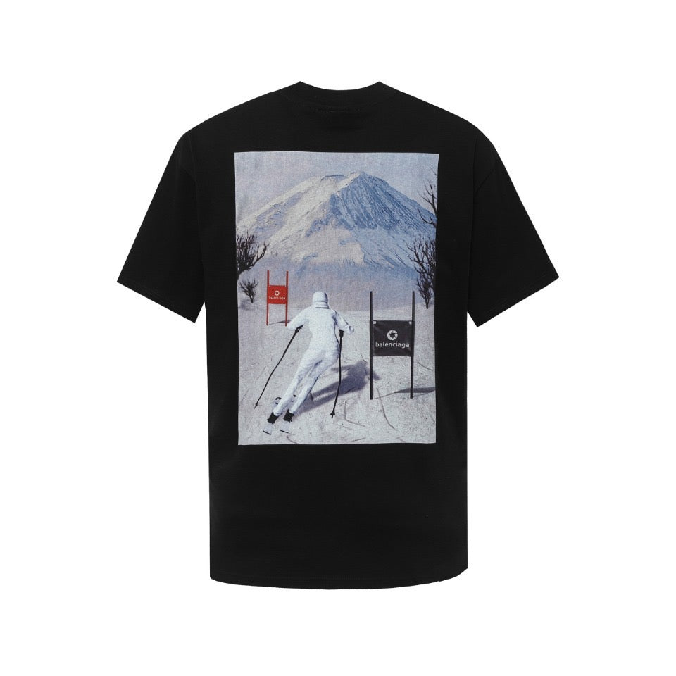 BALENCIAGA 24SS Imported Kornit Direct-to-Garment Print T-Shirt (XS–L)