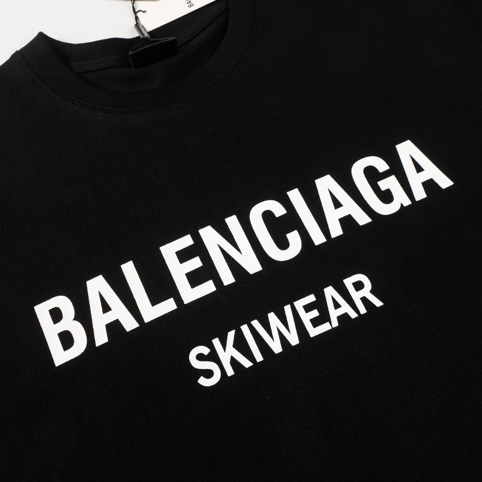 BALENCIAGA 24SS Imported Kornit Direct-to-Garment Print T-Shirt (XS–L)