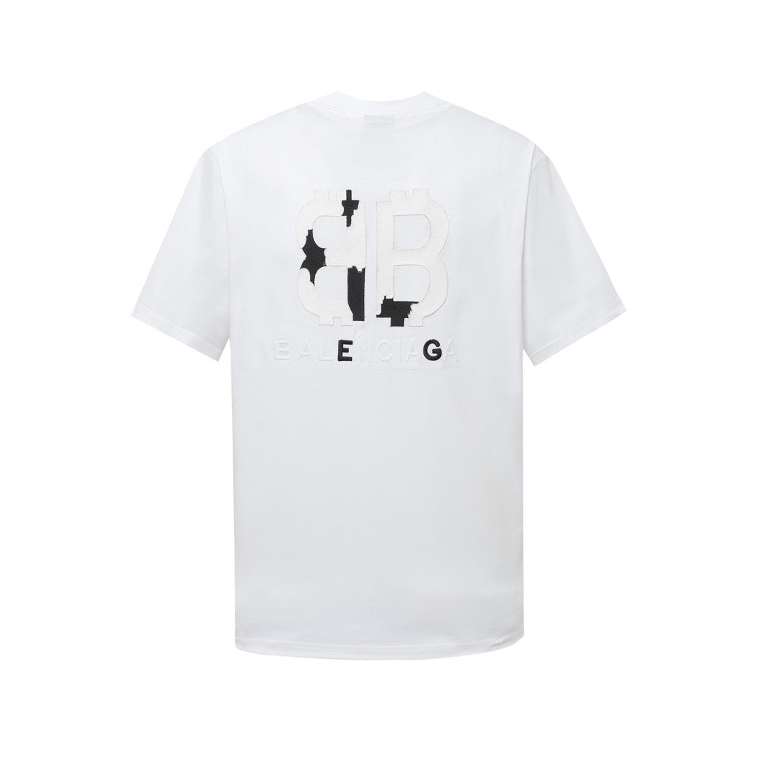 BALENCIAGA Embroidered Flame Patchwork Oversized T-Shirt (S–XL)
