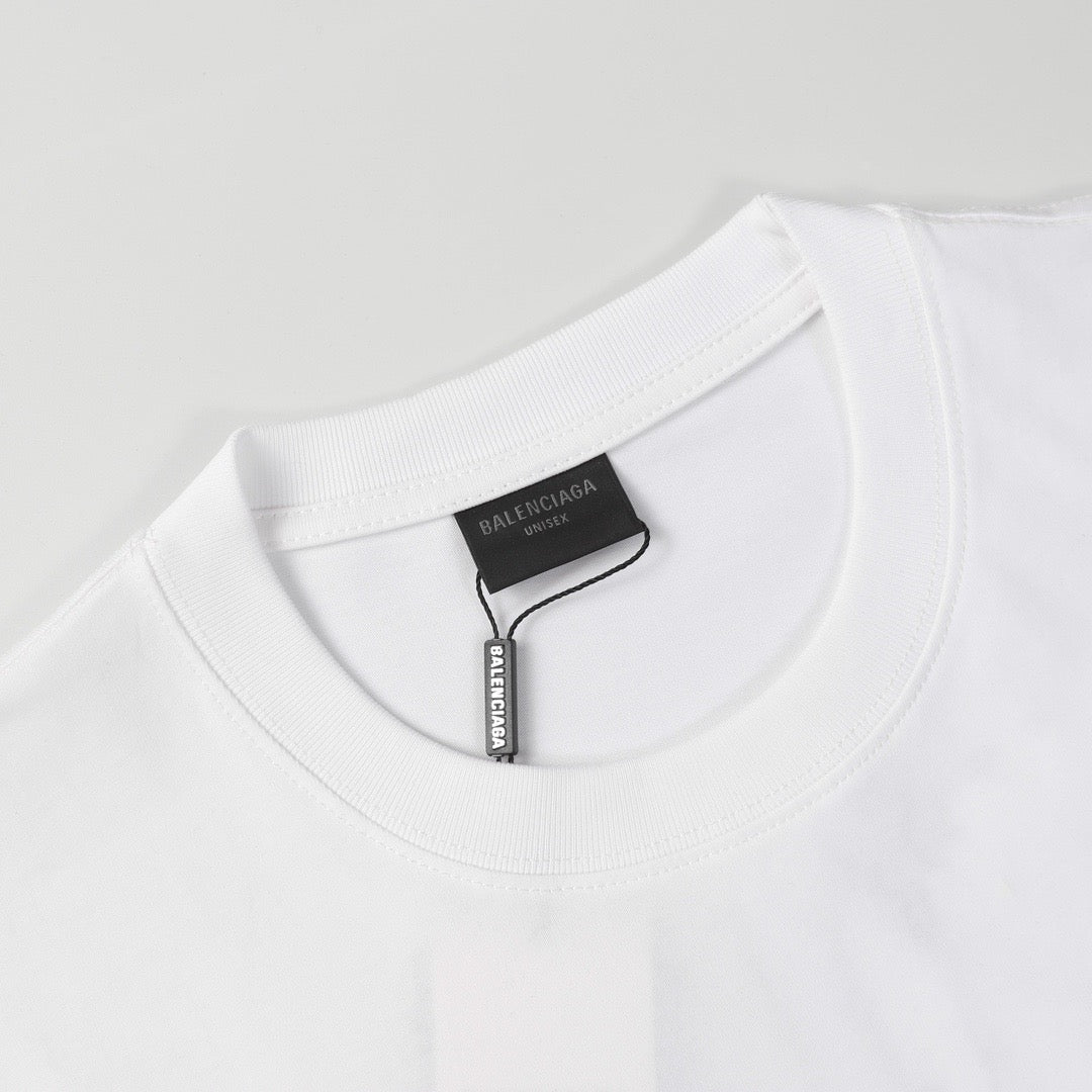 BALENCIAGA Embroidered Flame Patchwork Oversized T-Shirt (S–XL)