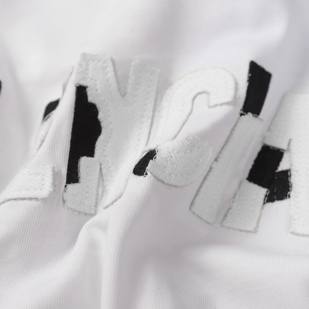 BALENCIAGA Embroidered Flame Patchwork Oversized T-Shirt (S–XL)