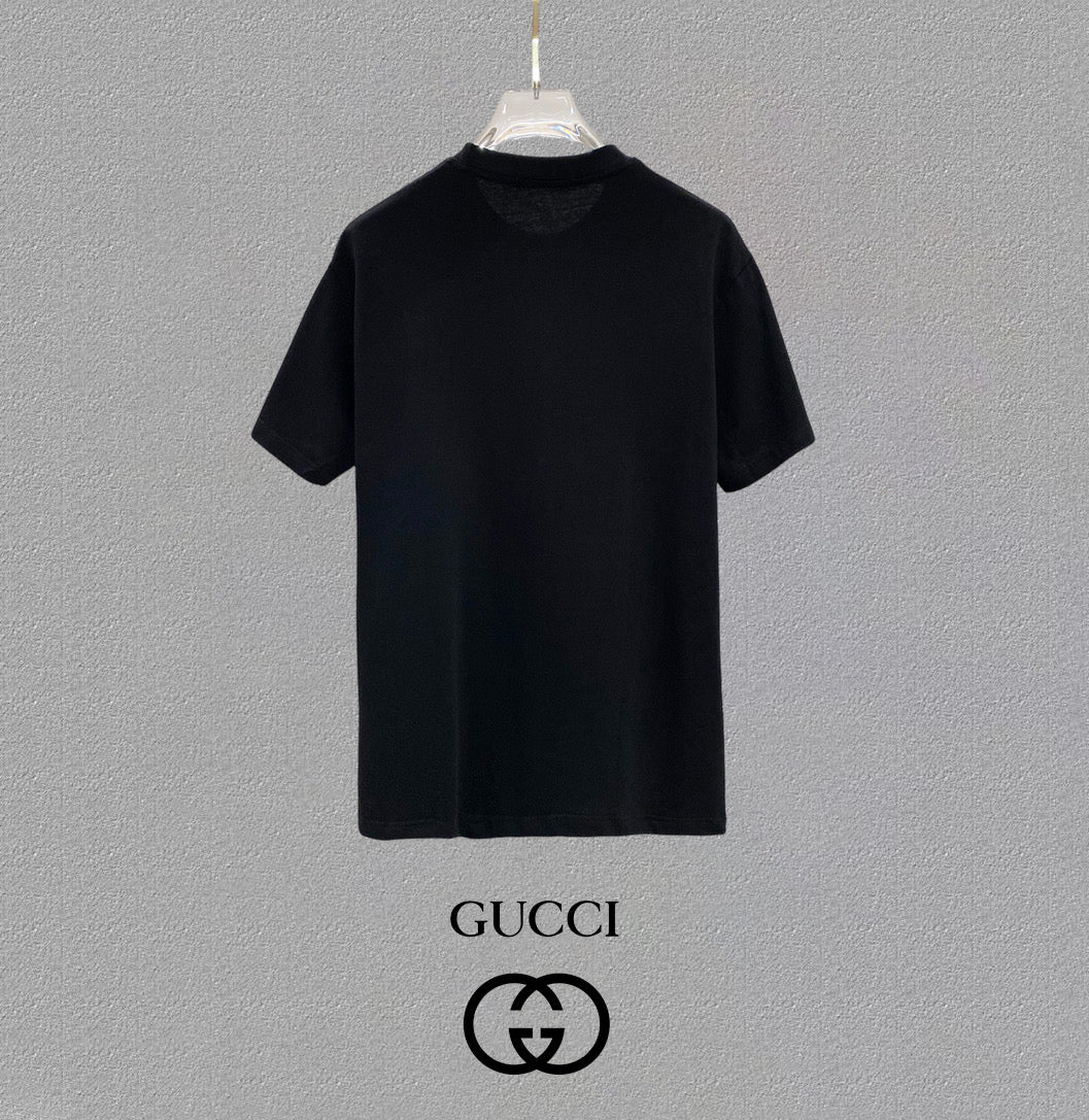 GUCCI 25SS Oversized Logo Patch Cotton T-Shirt (48–56)