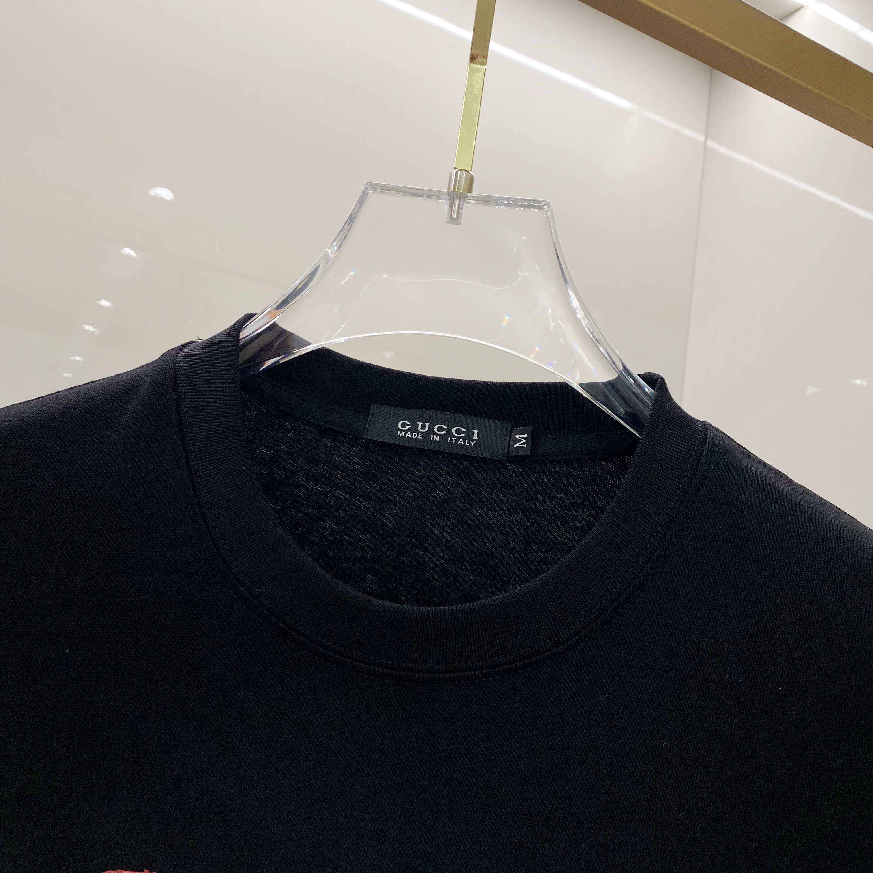GUCCI 25SS Oversized Logo Patch Cotton T-Shirt (48–56)