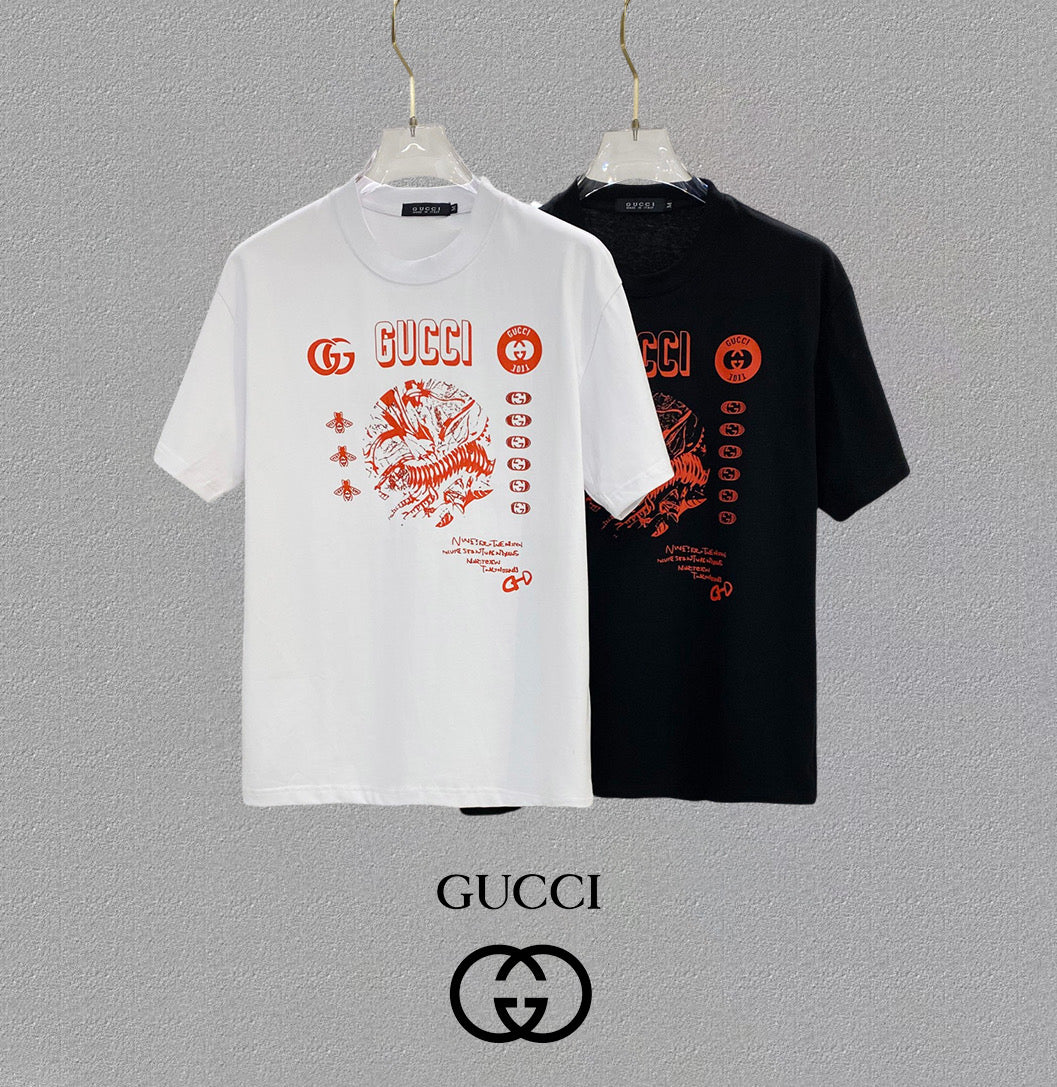 GUCCI 25SS Oversized Logo Patch Cotton T-Shirt (48–56)