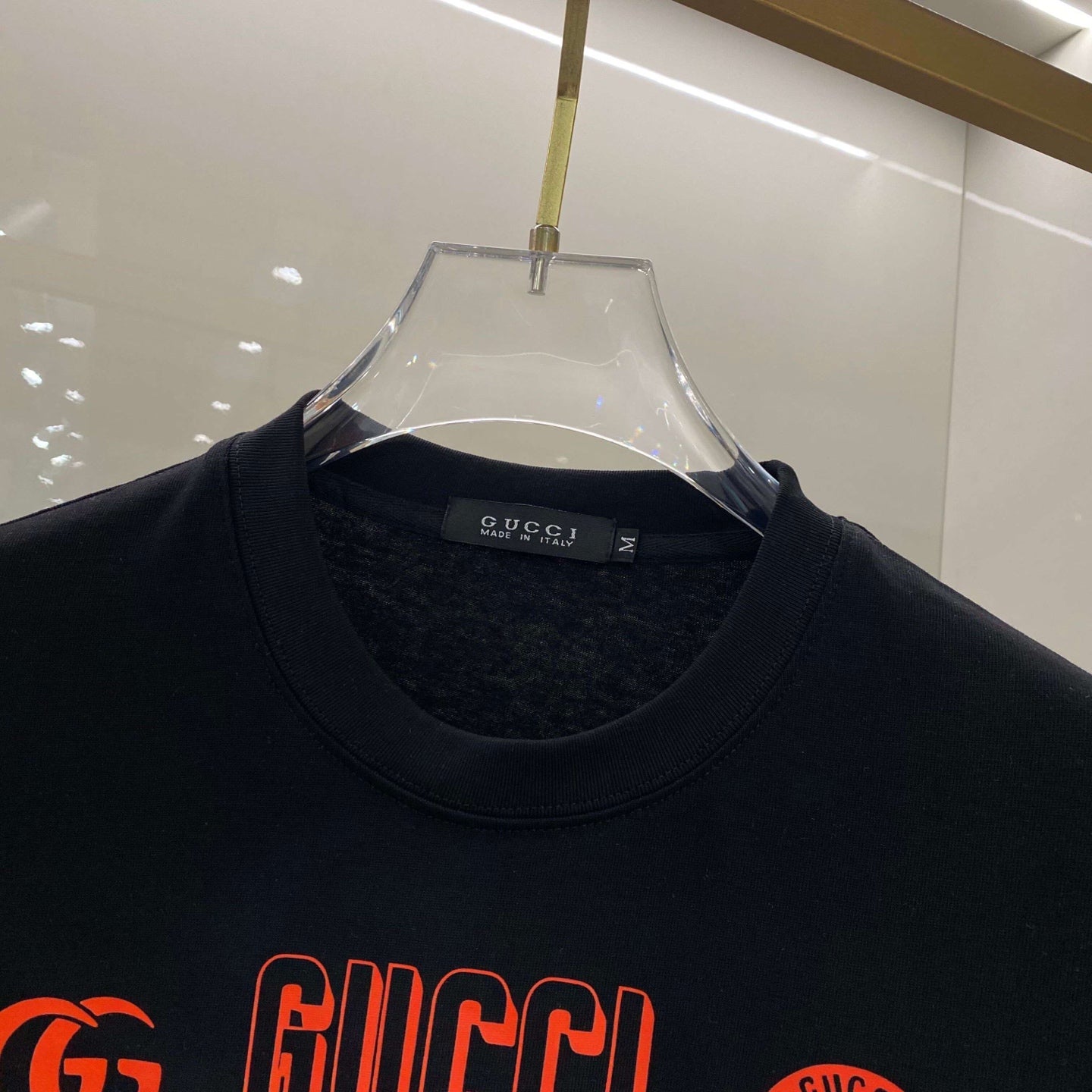 GUCCI 25SS Oversized Logo Patch Cotton T-Shirt (48–56)