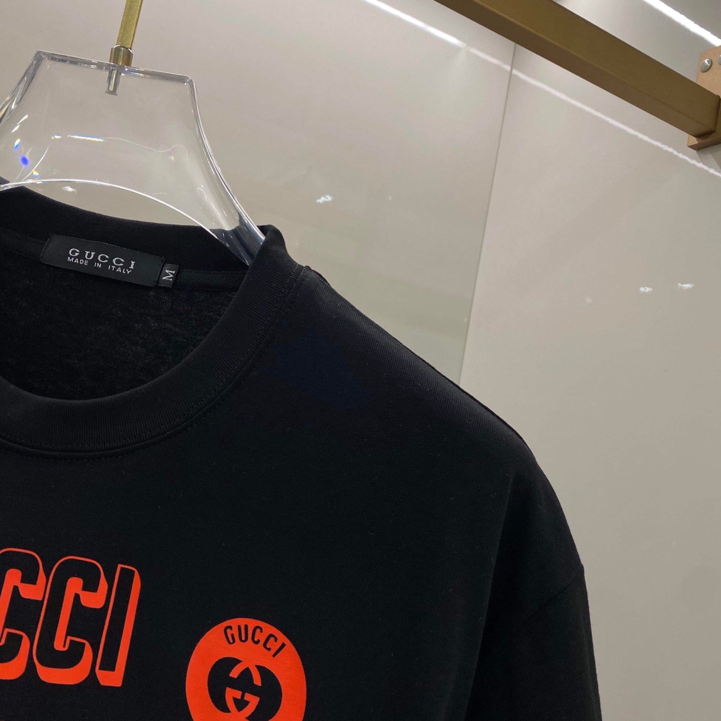GUCCI 25SS Oversized Logo Patch Cotton T-Shirt (48–56)