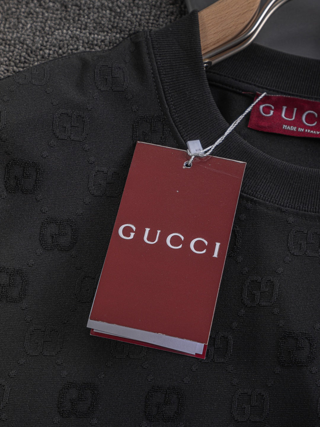 GUCCI 25SS Oversized Embroidered Logo Cotton T-Shirt (S–XL)