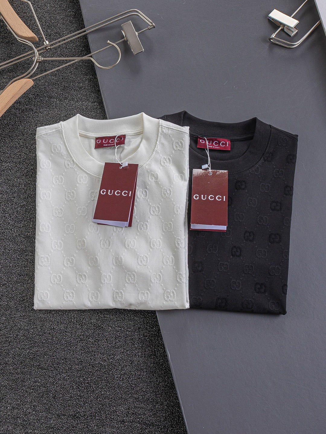 GUCCI 25SS Oversized Embroidered Logo Cotton T-Shirt (S–XL)