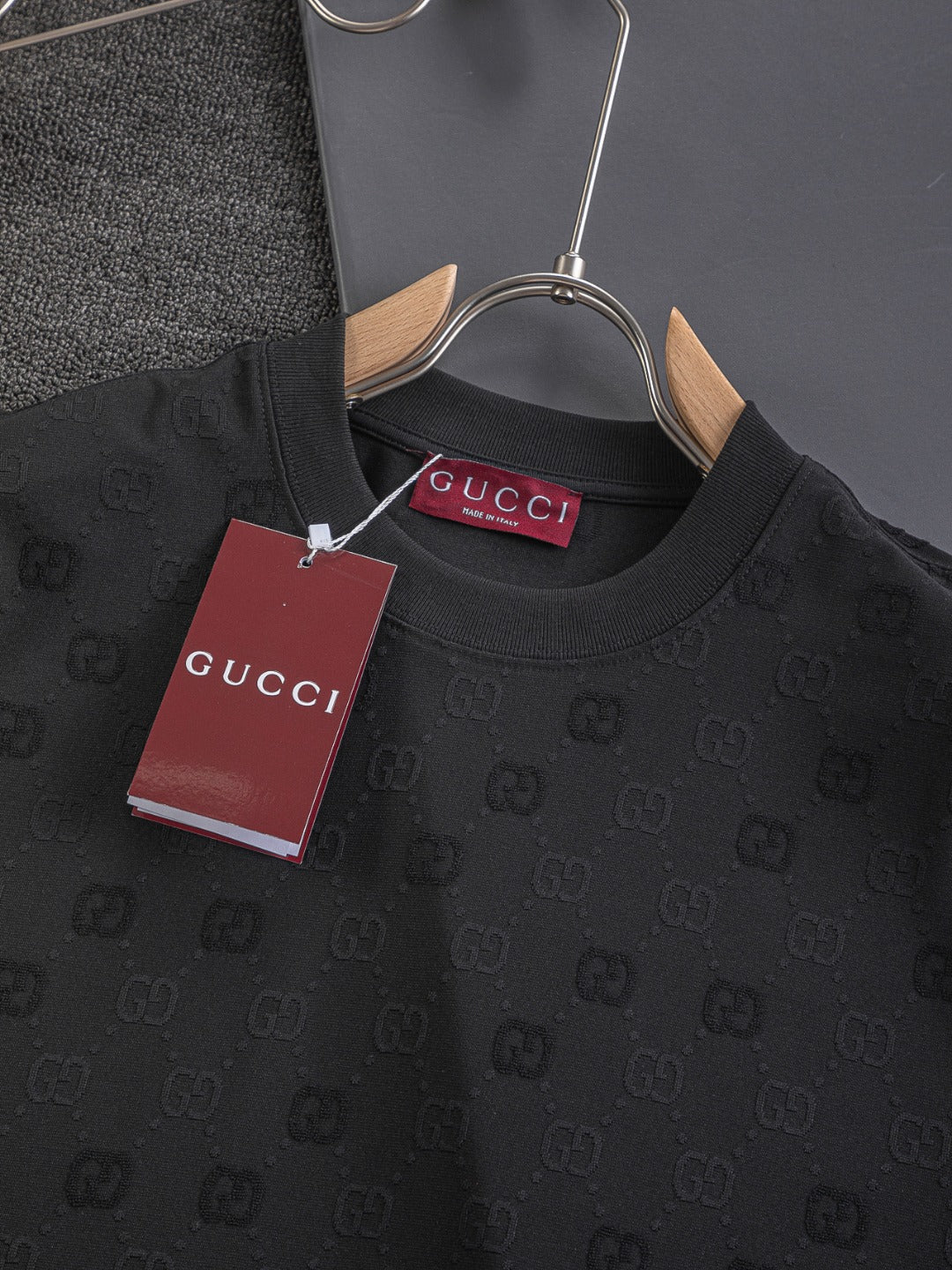 GUCCI 25SS Oversized Embroidered Logo Cotton T-Shirt (S–XL)