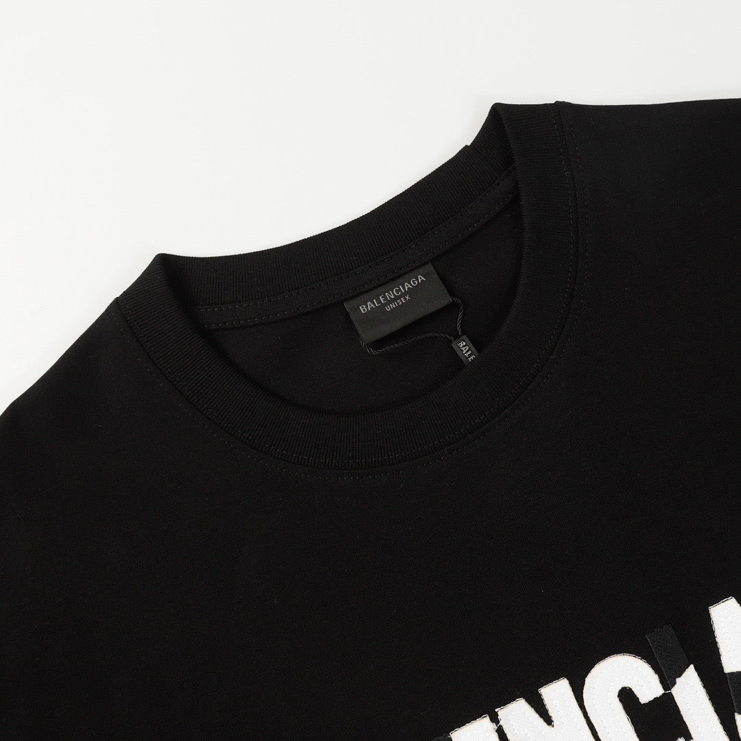 BALENCIAGA Embroidered Flame Patchwork Oversized T-Shirt (S–XL)