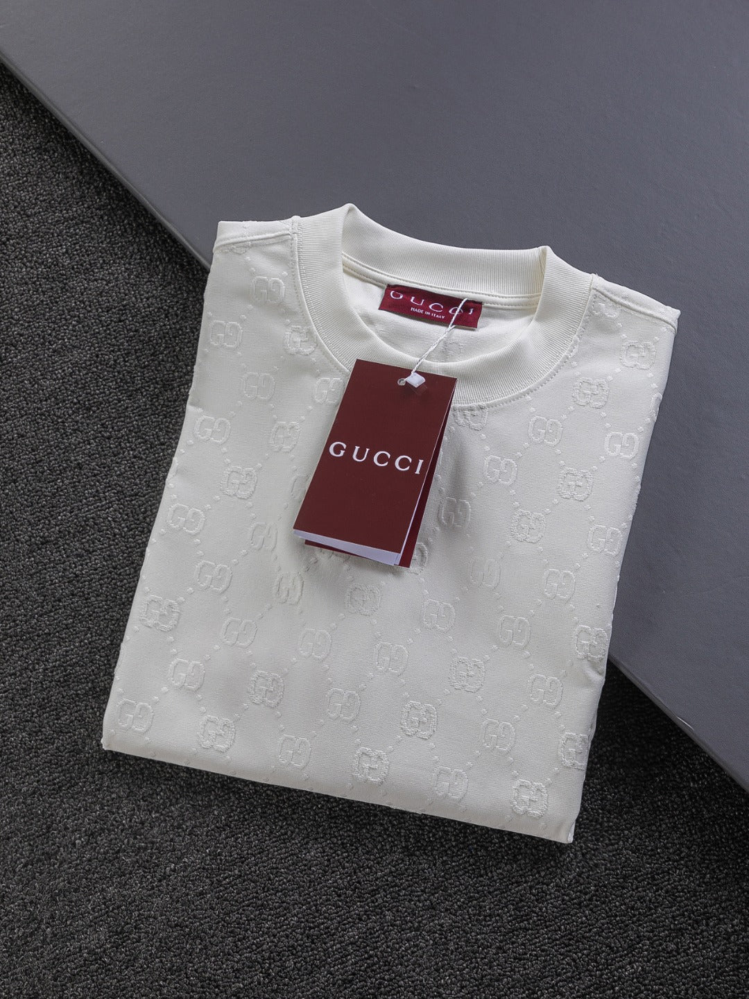 GUCCI 25SS Oversized Embroidered Logo Cotton T-Shirt (S–XL)