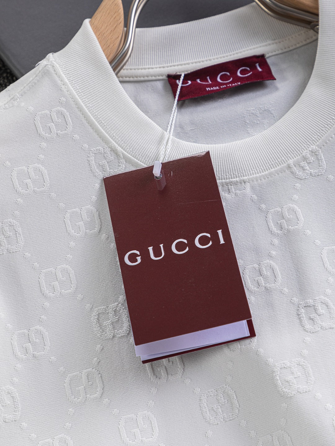 GUCCI 25SS Oversized Embroidered Logo Cotton T-Shirt (S–XL)
