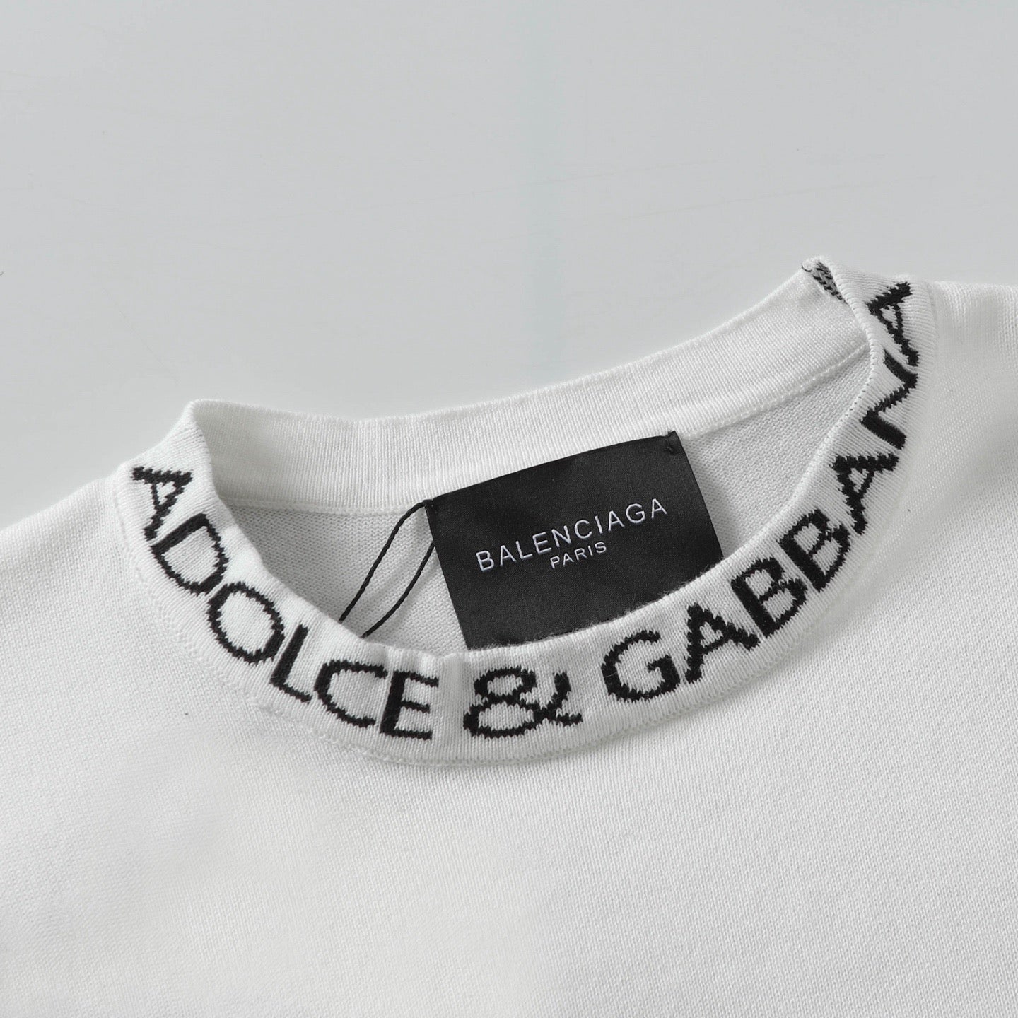 BALENCIAGA Jacquard Collar Knit Cotton T-Shirt (XS–L)