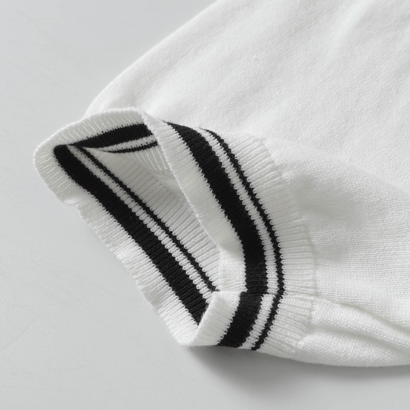 BALENCIAGA Jacquard Collar Knit Cotton T-Shirt (XS–L)