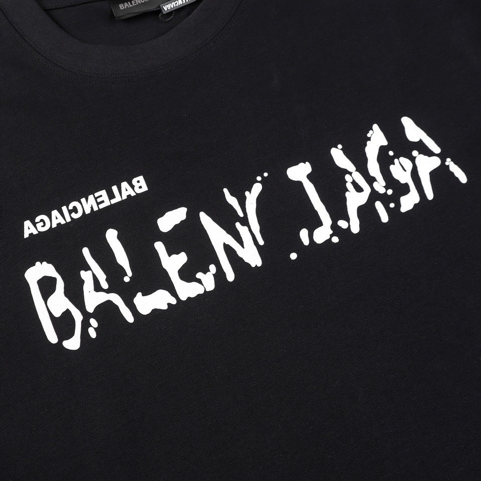 BALENCIAGA Paris Reverse Logo Puff Print T-Shirt (XS–L)