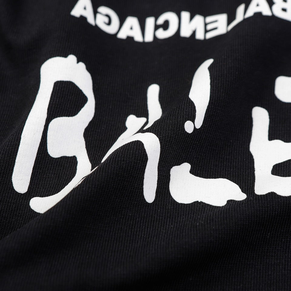 BALENCIAGA Paris Reverse Logo Puff Print T-Shirt (XS–L)