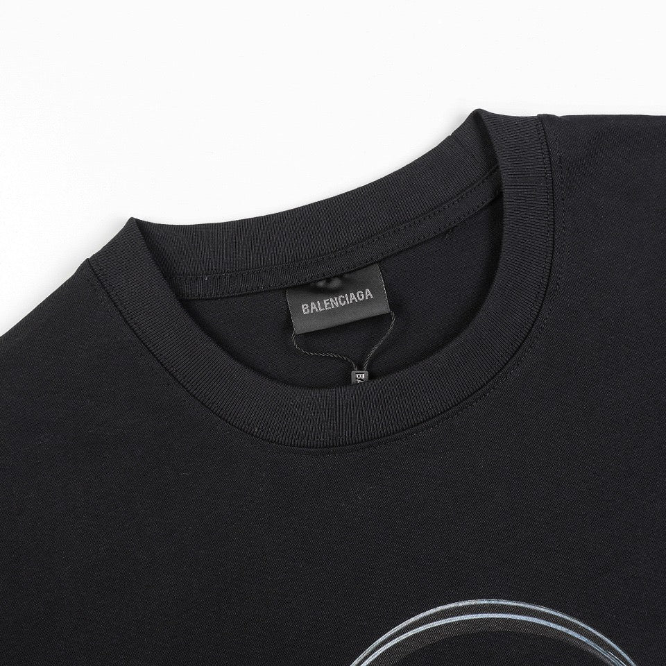 BALENCIAGA Passport Graphic White Ink Print T-Shirt (XS–L)