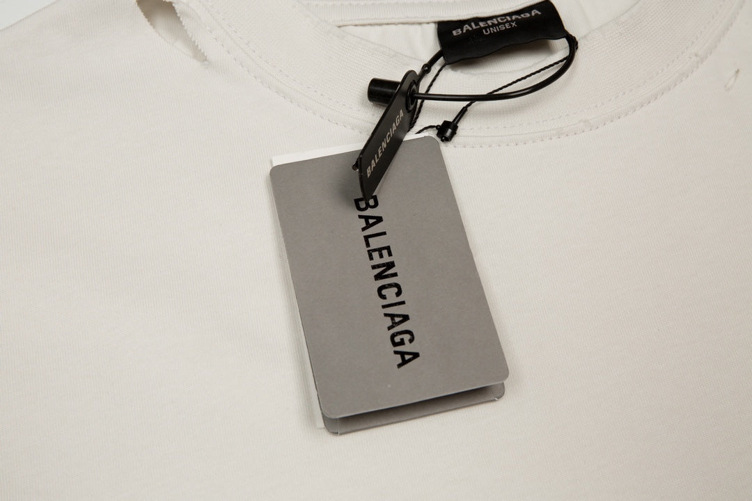 BALENCIAGA “How Are You Feeling Today” Distressed Print T-Shirt (XS–L)