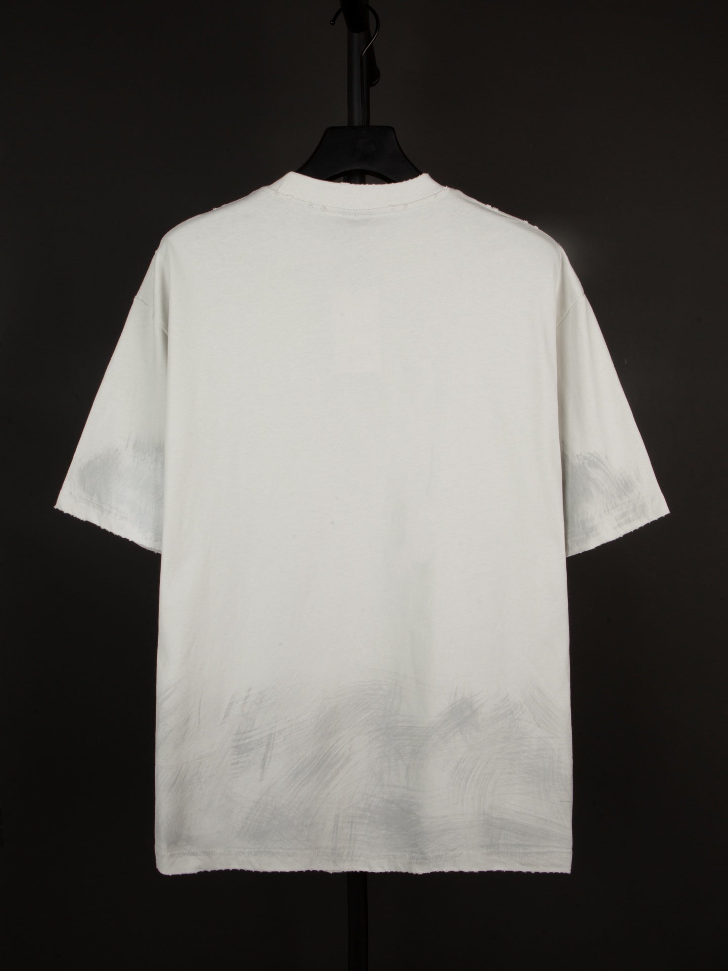 BALENCIAGA Oversized “M Logo” Graffiti Print Distressed T-Shirt (1–4)
