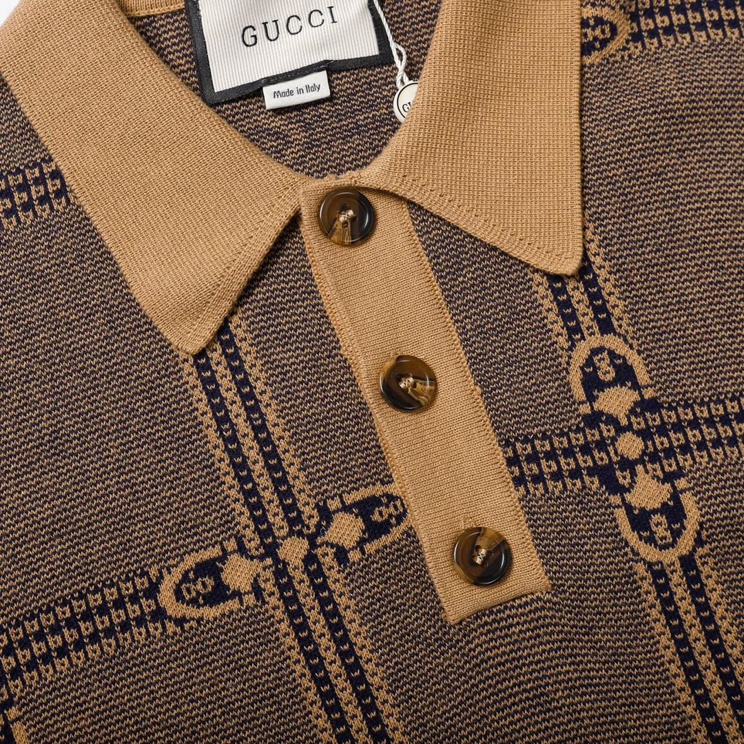 GUCCI 2025 “CHUCKY GRG” Premium Silky Wool-Blend T-Shirt – Royal Blue (S–XL)