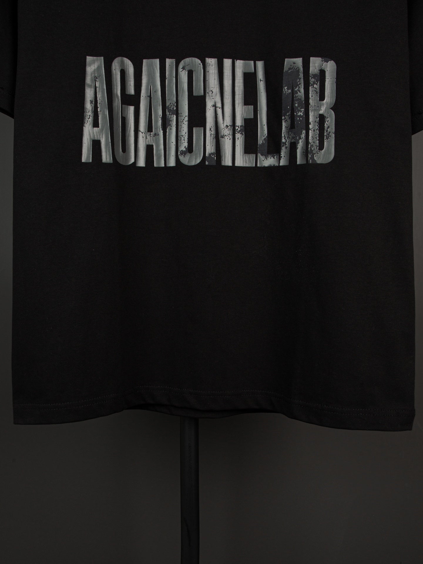 BALENCIAGA Oversized Distressed “Reverse Logo” Cracked Print T-Shirt (XS–L)