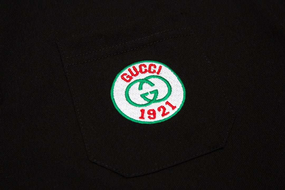 GUCCI 2025 Spring/Summer Luxury Contrast-Panel Polo Shirt · Sizes M-3XL
