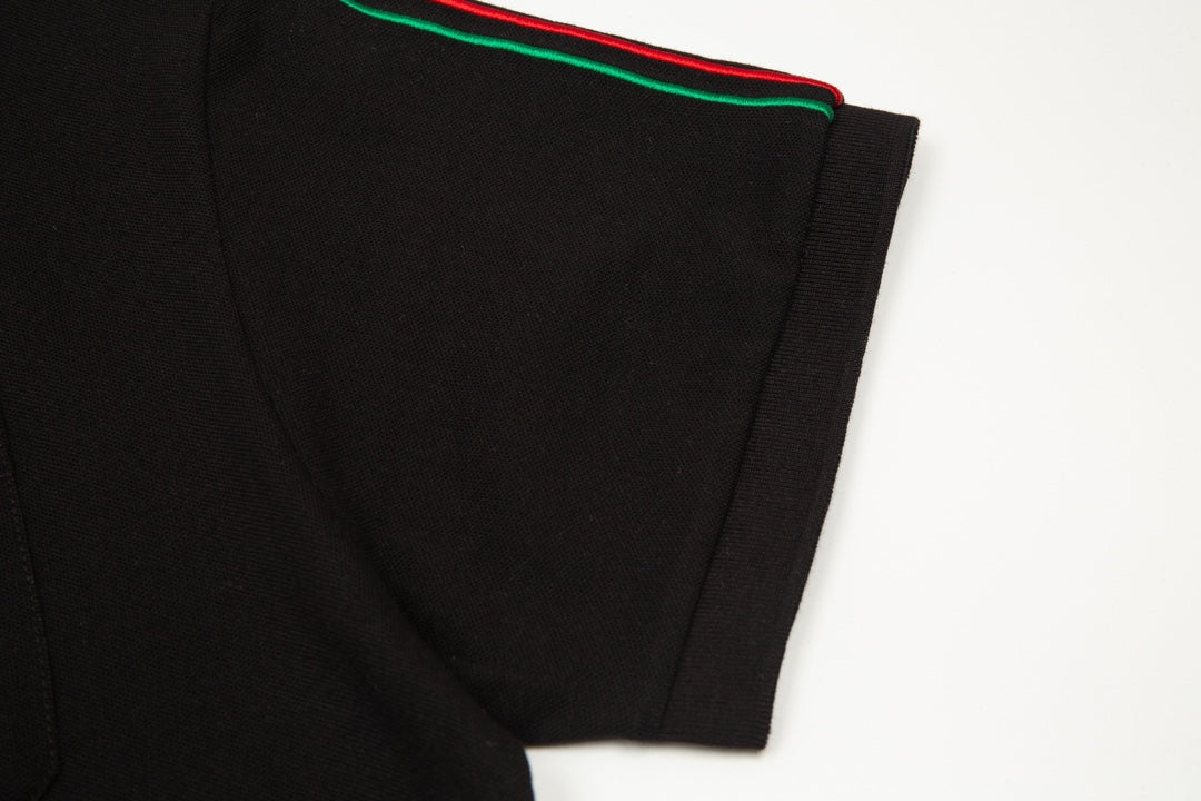 GUCCI 2025 Spring/Summer Luxury Contrast-Panel Polo Shirt · Sizes M-3XL