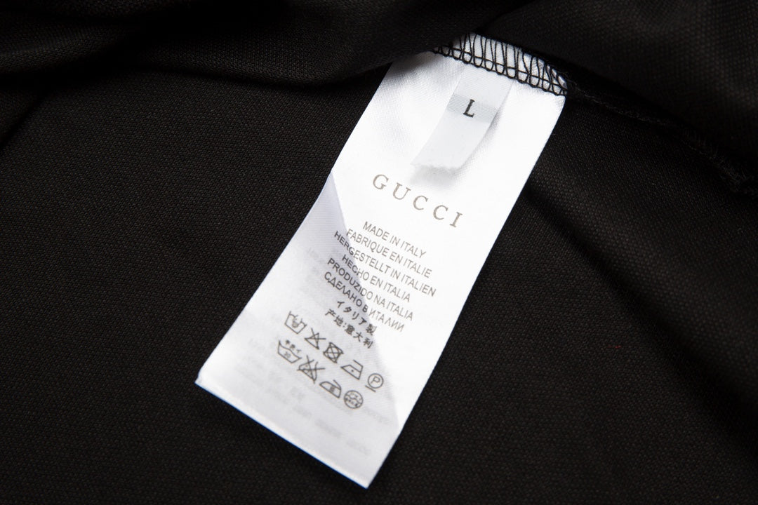 GUCCI 2025 Spring/Summer Luxury Contrast-Panel Polo Shirt · Sizes M-3XL