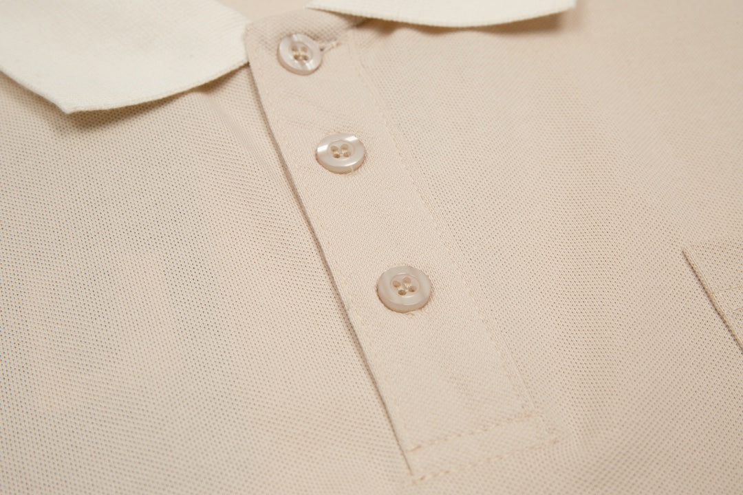 GUCCI 2025 Spring/Summer Luxury Contrast-Panel Polo Shirt · Sizes M-3XL