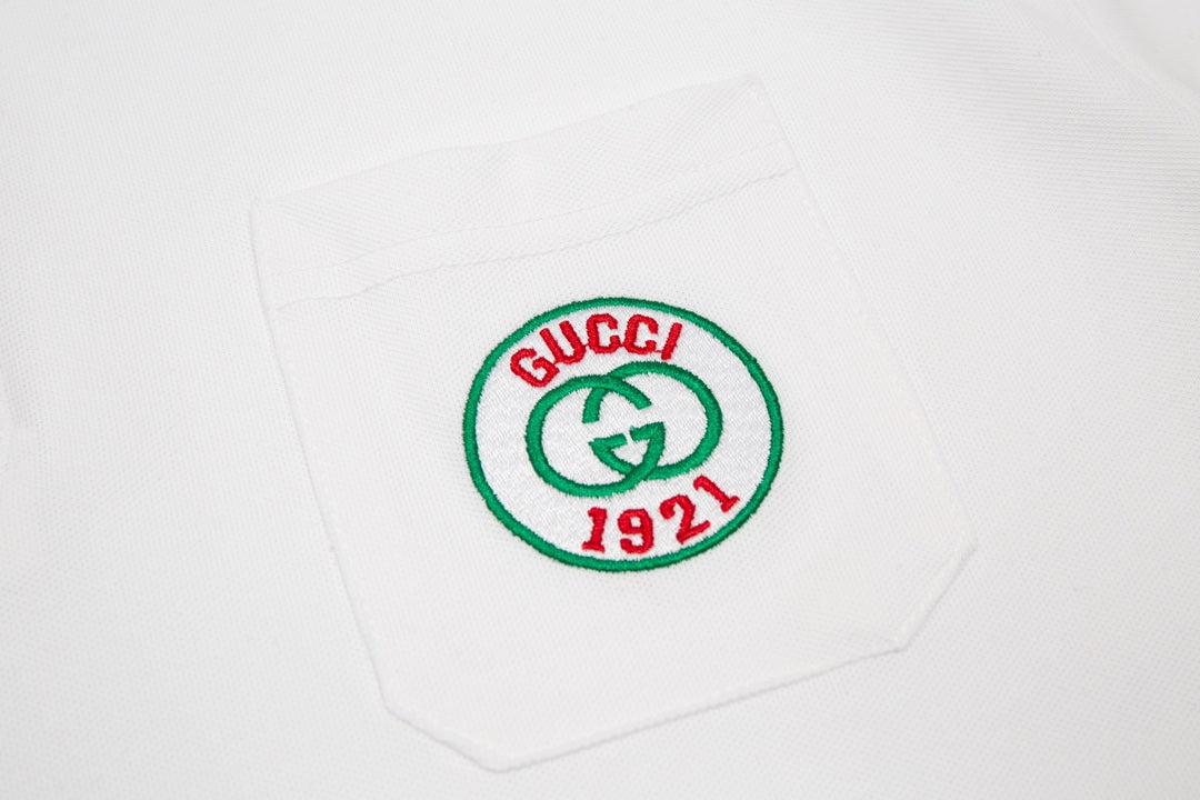 GUCCI 2025 Spring/Summer Luxury Contrast-Panel Polo Shirt · Sizes M-3XL