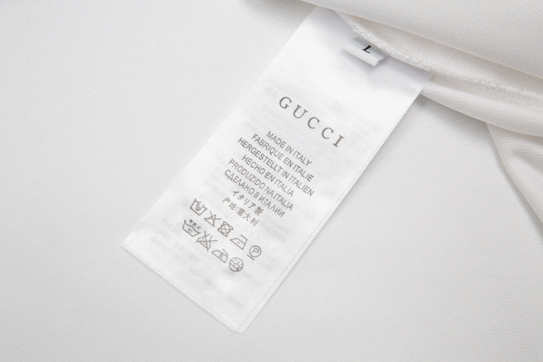 GUCCI 2025 Spring/Summer Luxury Contrast-Panel Polo Shirt · Sizes M-3XL