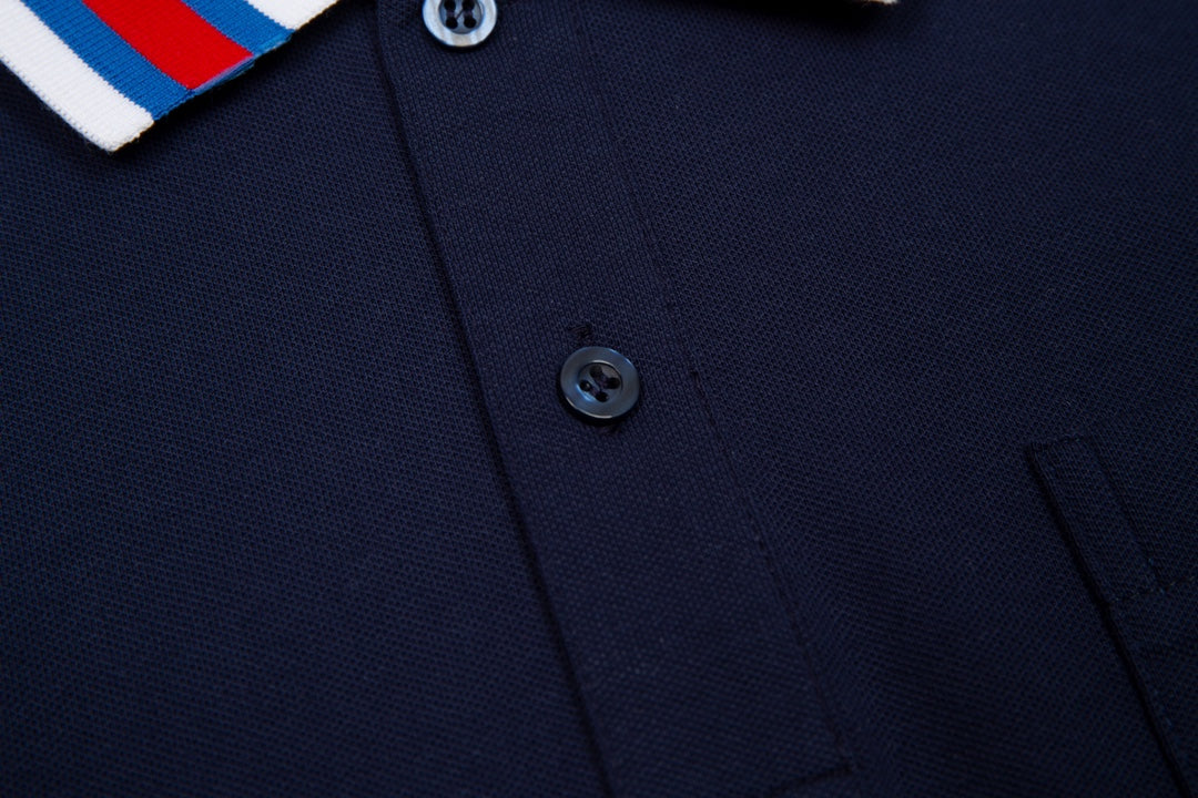 GUCCI 2025 Spring/Summer New Contrast-Panel Polo Shirt · Boutique Edition