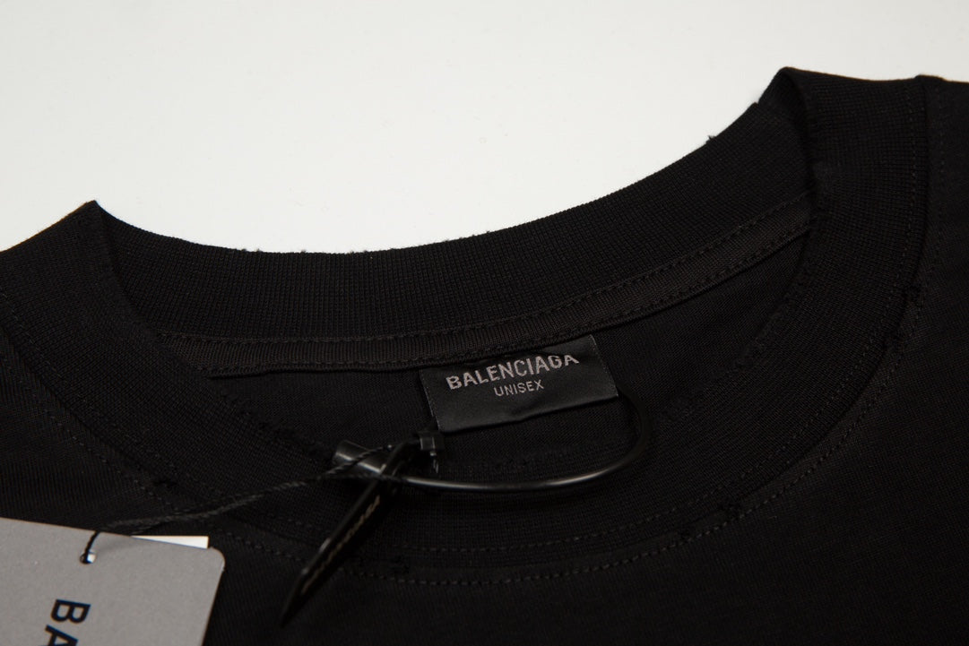 BALENCIAGA Oversized “1917 Scissor Fracture” Distressed Print T-Shirt (XS–L)