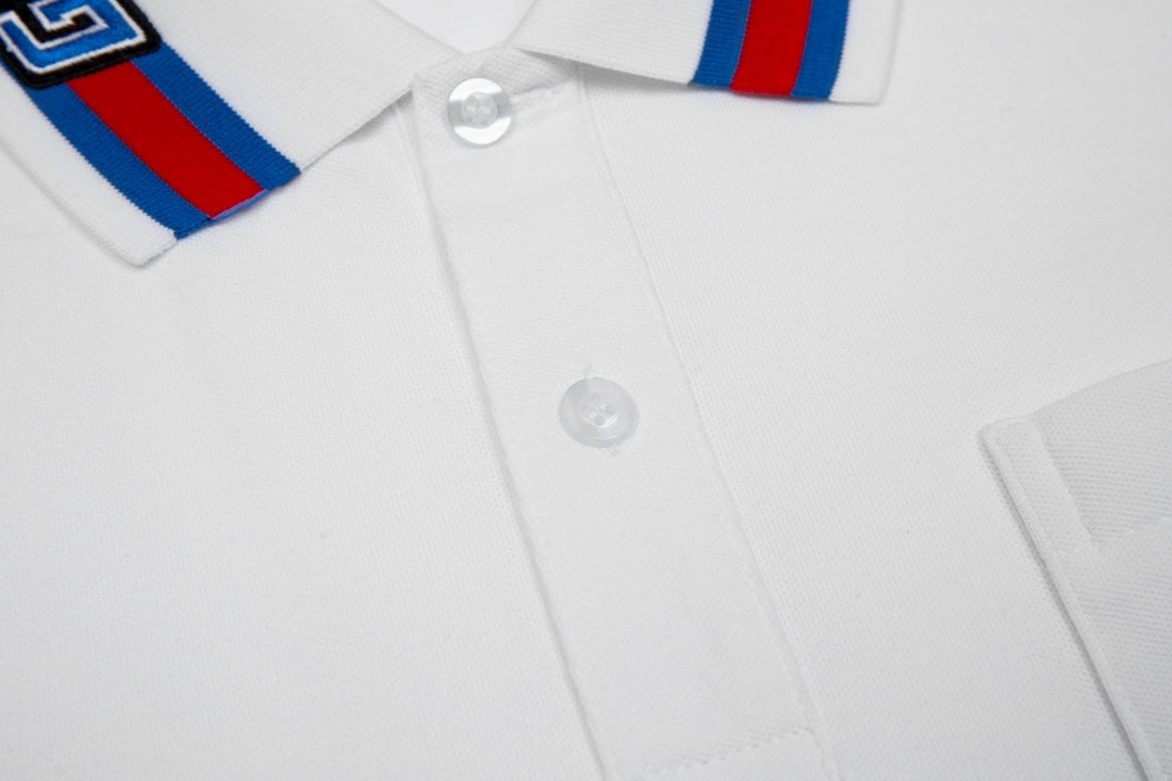 GUCCI 2025 Spring/Summer New Contrast-Panel Polo Shirt · Boutique Edition