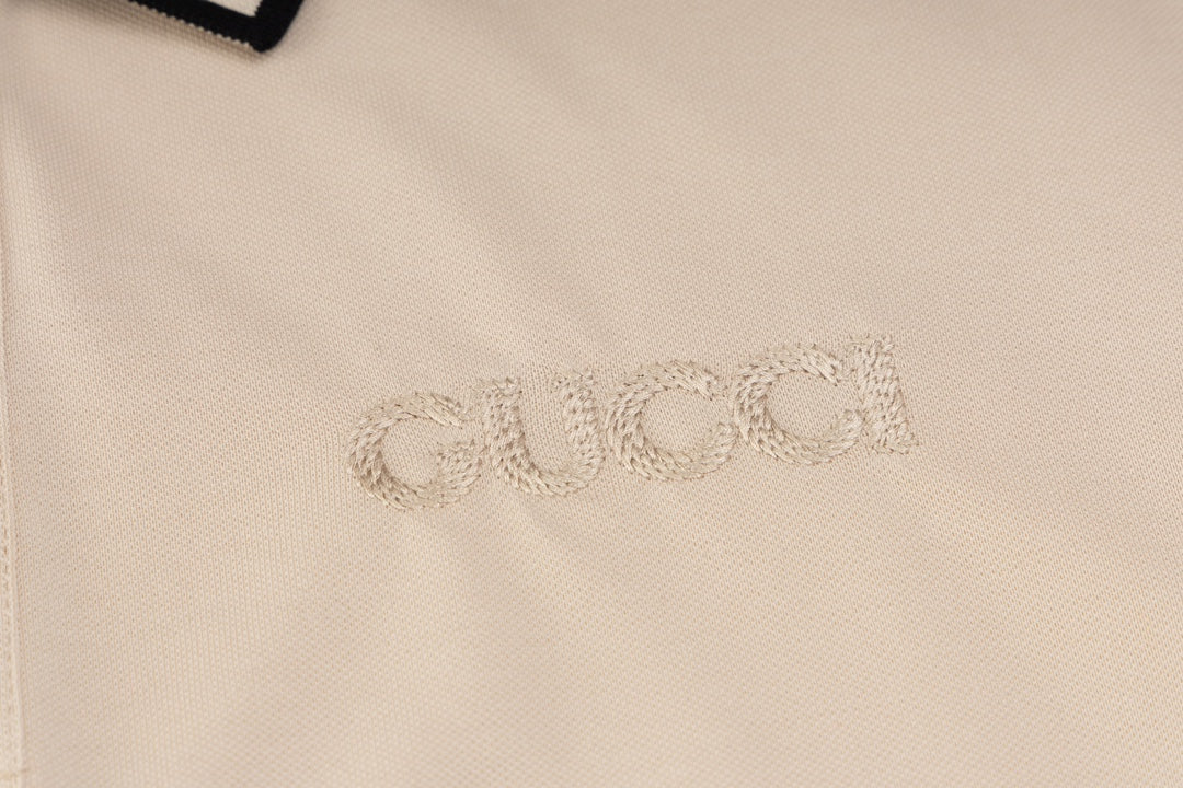 GUCCI 2025 Spring/Summer Luxury Contrast-Panel Polo Shirt · Premium Boutique Edition