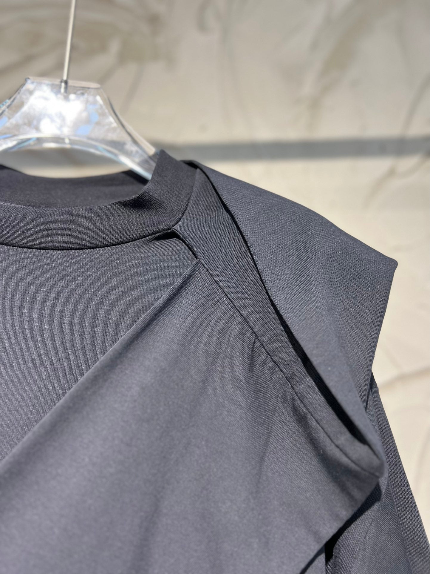 BALENCIAGA Layered Oversized Hoodie T-Shirt with Embroidered Logo – Black/Grey (Size 1–4)