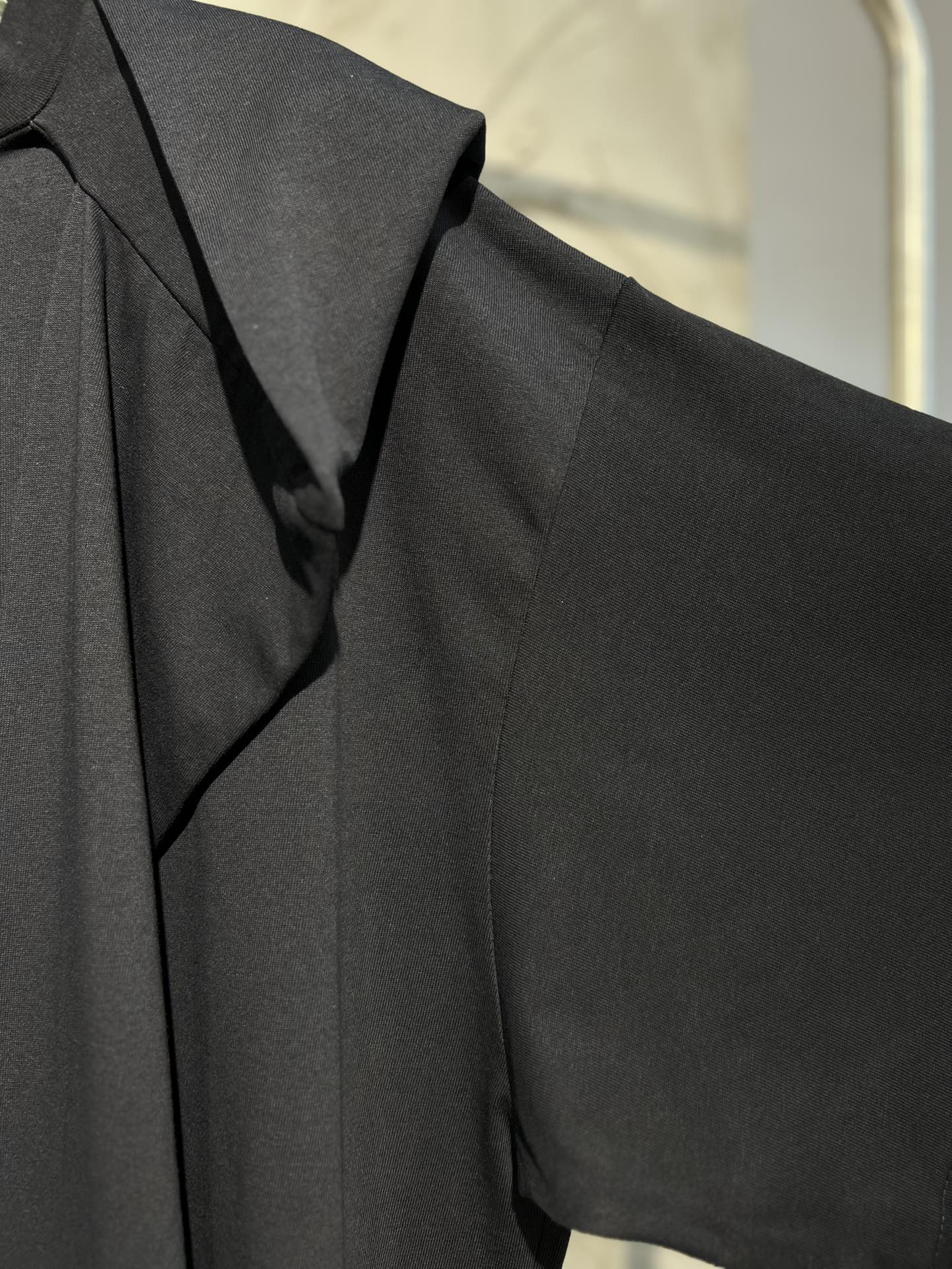 BALENCIAGA Layered Oversized Hoodie T-Shirt with Embroidered Logo – Black/Grey (Size 1–4)