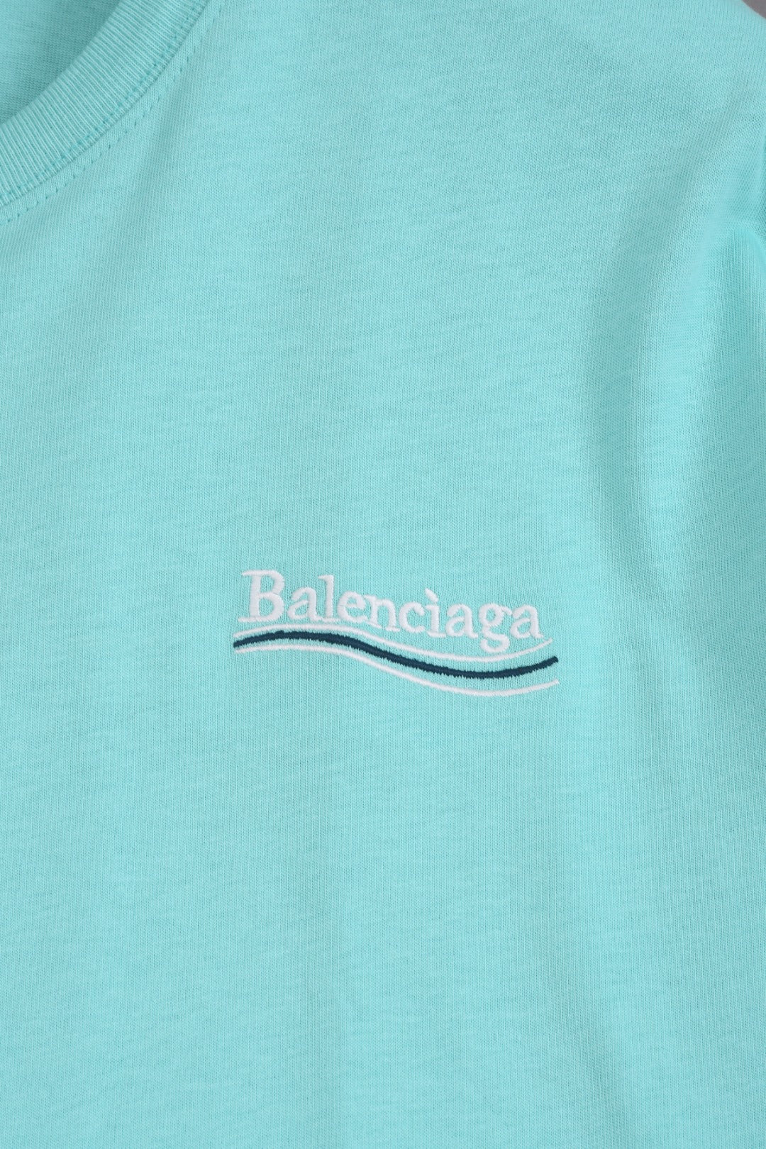 BALENCIAGA 25SS Wave Cola Logo Embroidered T-Shirt - Multiple Colors - Unisex - XS / S / M / L
