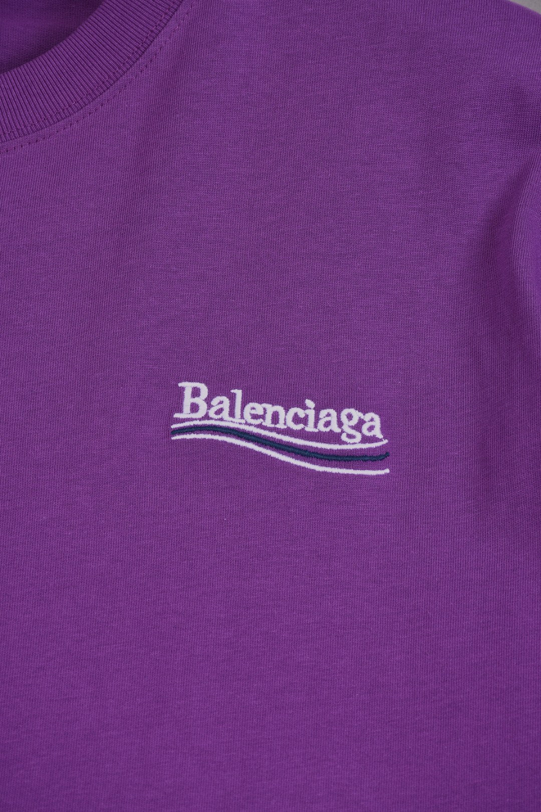 BALENCIAGA 25SS Wave Cola Logo Embroidered T-Shirt - Multiple Colors - Unisex - XS / S / M / L