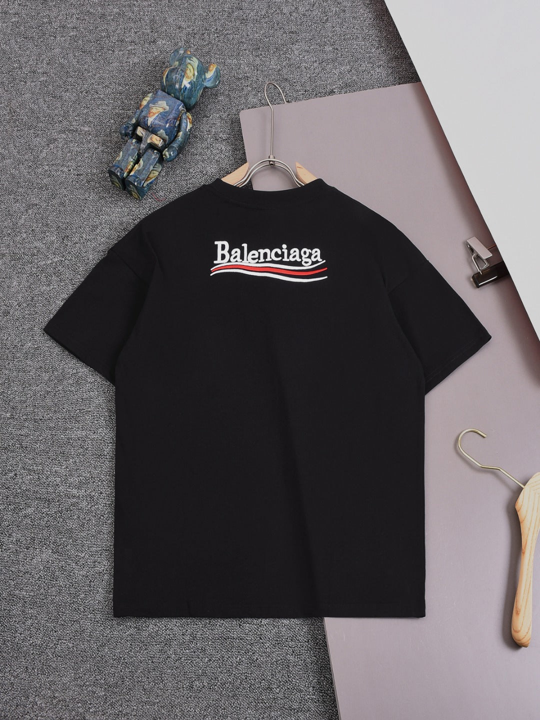 BALENCIAGA 25SS Wave Cola Logo Embroidered T-Shirt - Multiple Colors - Unisex - XS / S / M / L