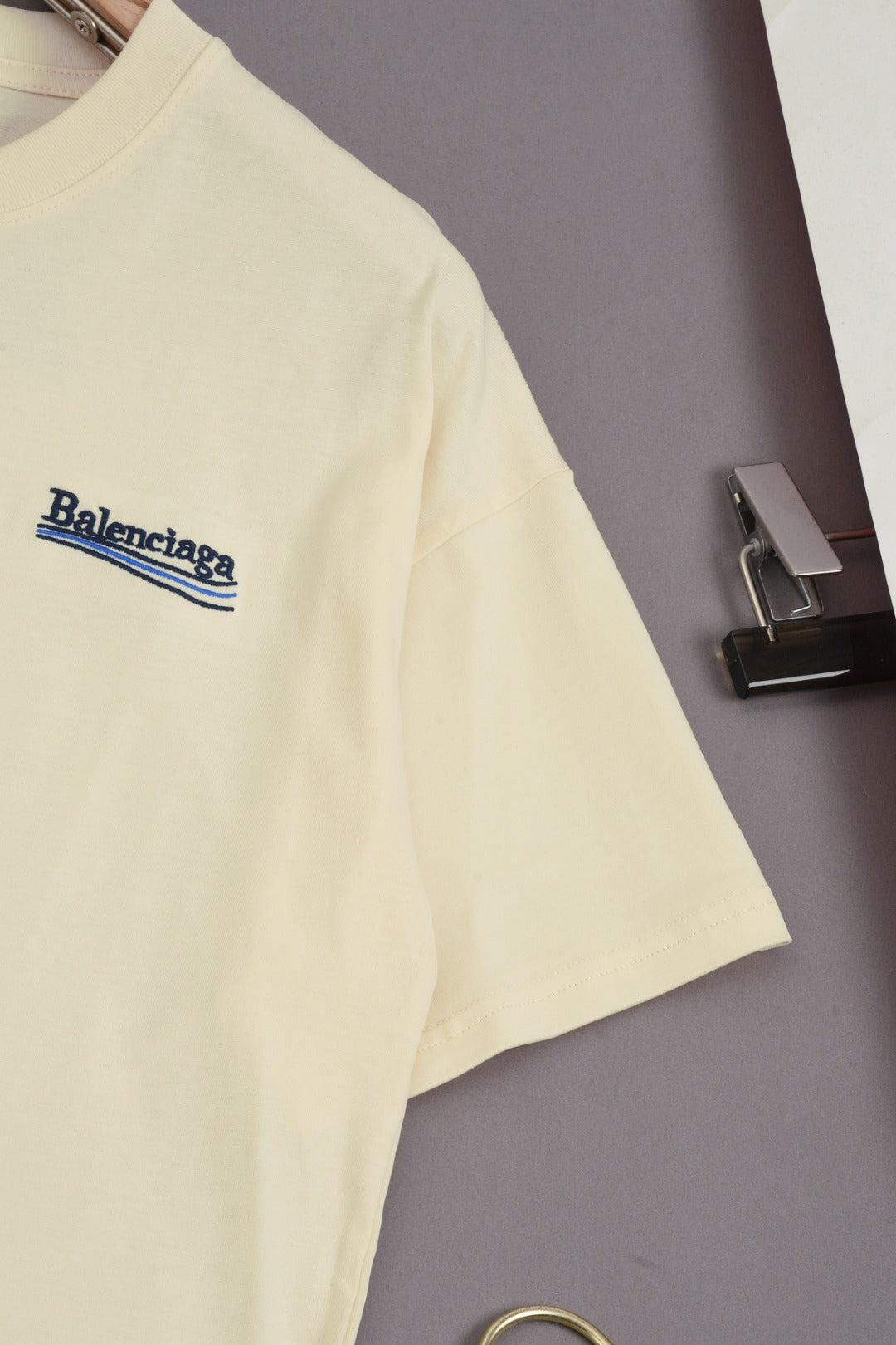 BALENCIAGA 25SS Wave Cola Logo Embroidered T-Shirt - Multiple Colors - Unisex - XS / S / M / L