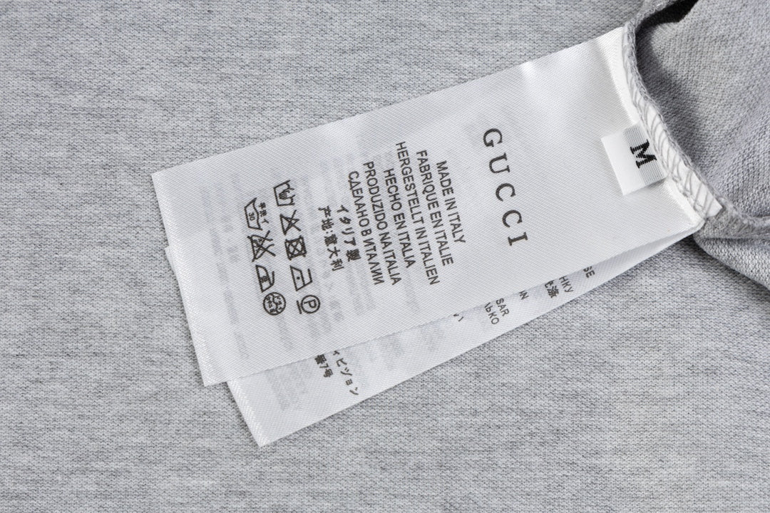 GUCCI 2024 Spring/Summer Double-G Monogram Stripe Panel Retro-Inspired Polo Shirt White M-3XL