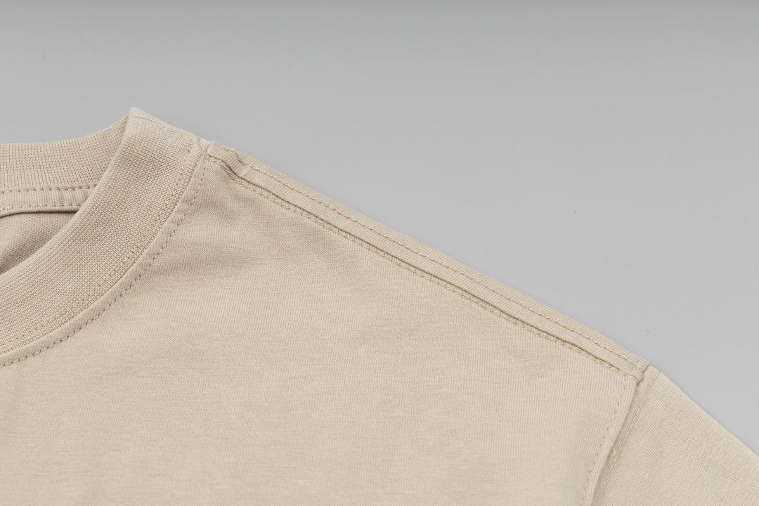 BALENCIAGA 2024 SS Logo Drip Print T-Shirt with Gift Box - Sky Blue / Grey Blue / Beige - Unisex - XS / S / M / L