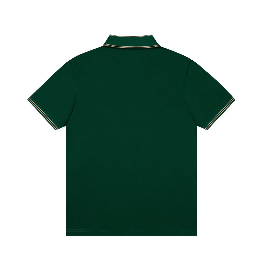 GUCCI 2024 Spring/Summer Contrast Panel Luxury Logo Polo Shirt Black M-3XL