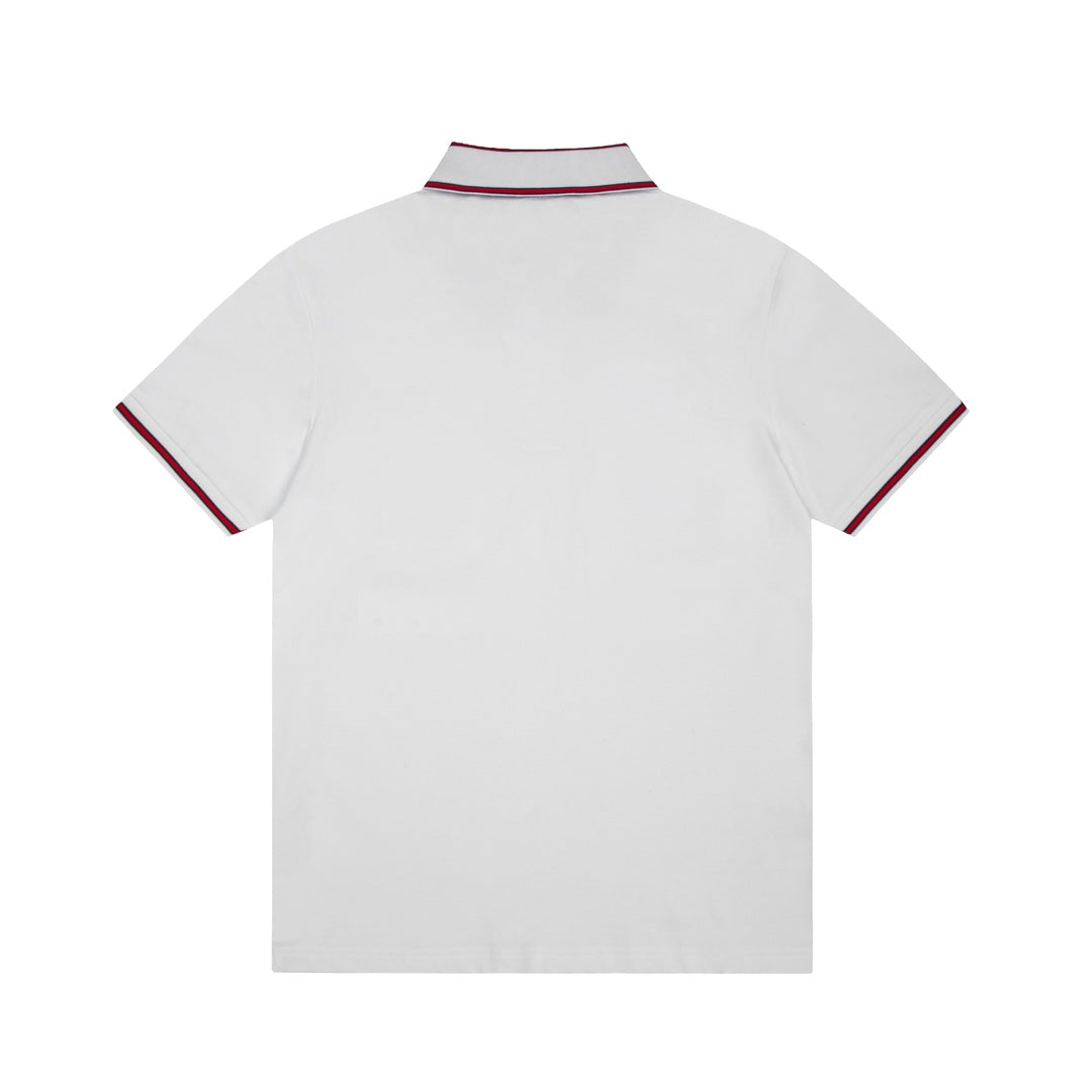 GUCCI 2024 Spring/Summer Contrast Panel Luxury Logo Polo Shirt Black M-3XL
