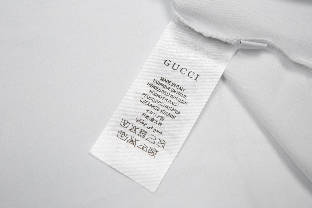 GUCCI 2024 Spring/Summer Contrast Panel Luxury Logo Polo Shirt Black M-3XL