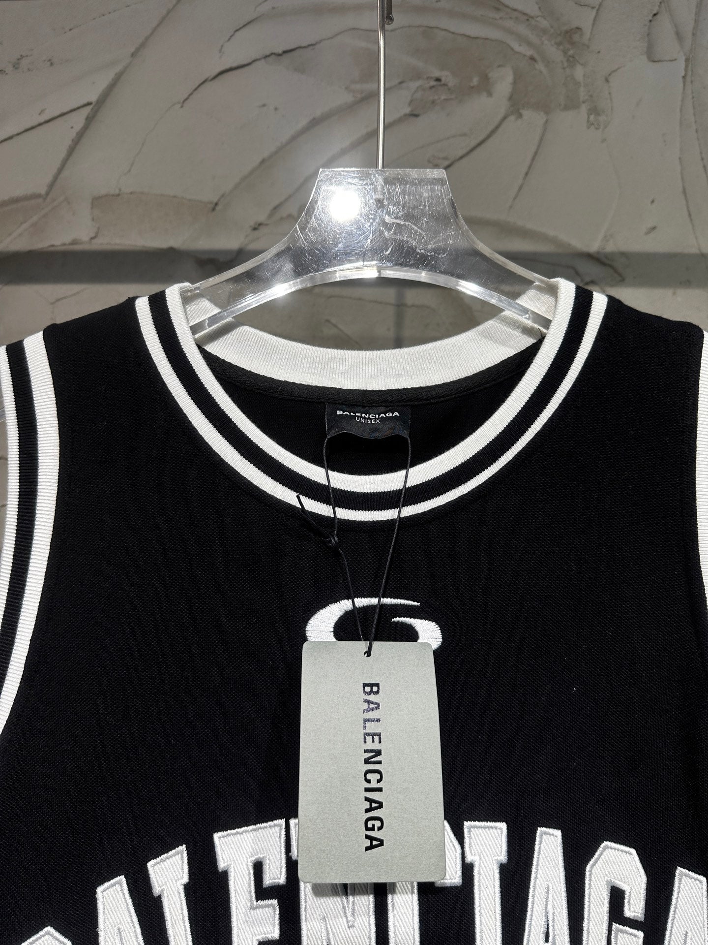 BALENCIAGA Basketball Boy Series 01 Embroidered Tank Top - Black - Unisex - Size 1 / 2 / 3 / 4