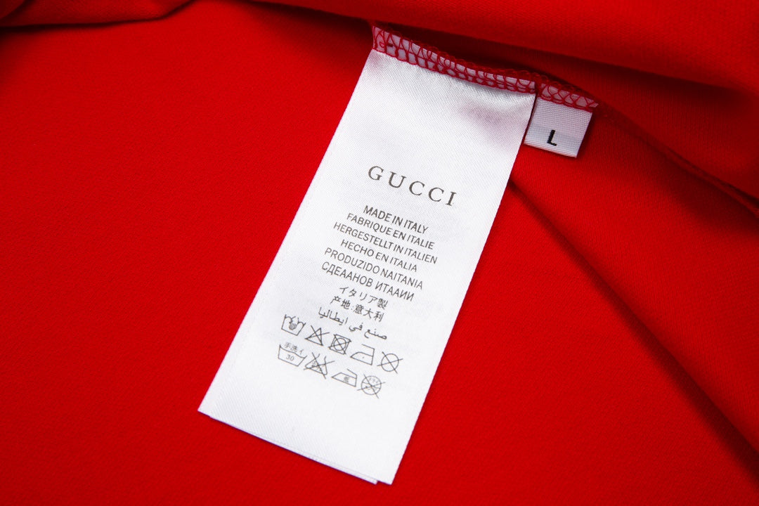 GUCCI 2024 Spring/Summer Contrast Panel Luxury Logo Polo Shirt Black M-3XL